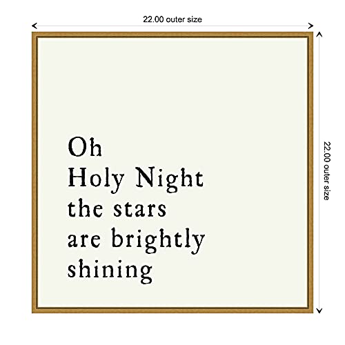 Amanti Art 22x22 Framed Canvas Wall Art Oh Holy Night Holiday Decor