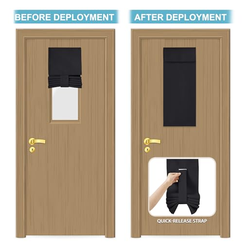 Blackout Door & Window Shade Panel - No-Drill Room Darkening Cover, 8" x 36"
