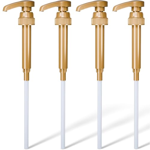 Coffee Syrup Dispenser Pump 4-Pack for 750ml (25.4 oz) Bottles - 0.3 oz Press