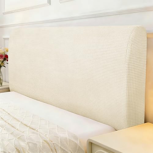 Stretch Bed Headboard Cover - Soft Jacquard Protector for Queen Size