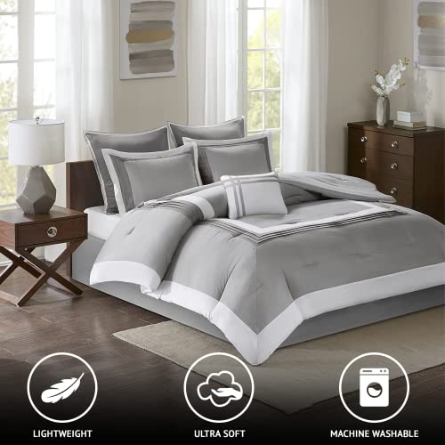 Gray Down Alternative Comforter Set, King Size, 3 Pieces