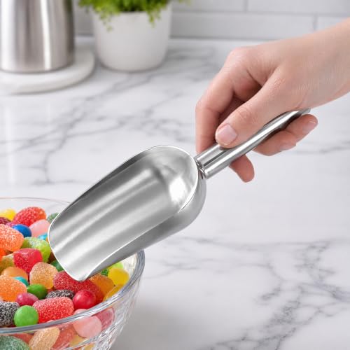 Stainless Steel Ice Scoop & Tongs Serving Set - 10 Pieces for Bars & Catering