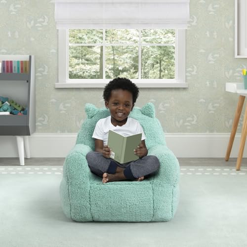 Plush Owl Toddler Chair - Soft Foam Lightweight Kids Armchair, Teal