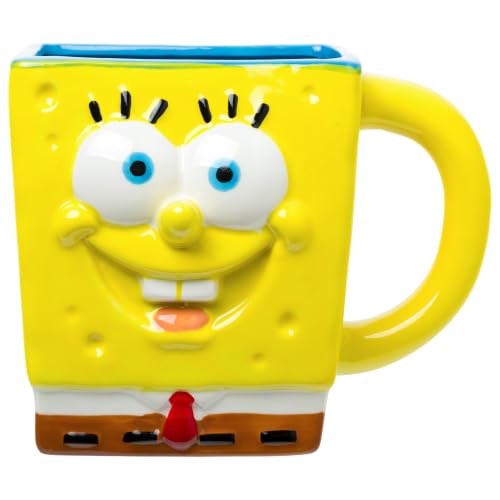 Silver Buffalo SpongeBob SquarePants 3D Sculpted Mug 20oz - Official Licensed Collectible