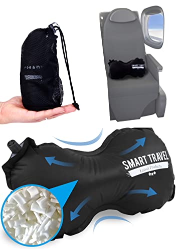 Inflatable Lumbar Support Travel Pillow for Airplane & Office