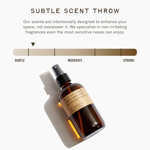 Lavender Scented Room and Linen Spray, 7.75 oz Amber Glass Bottle