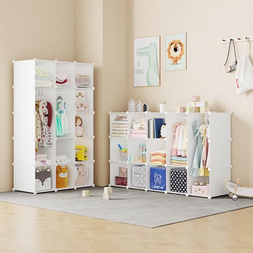 Modular Baby Wardrobe Closet - 15-Cube Portable Children's Storage Organizer