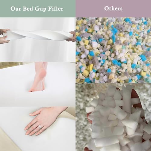 King Bed Wedge Gap Filler Pillow with Side Pockets - 76"x8"x6"