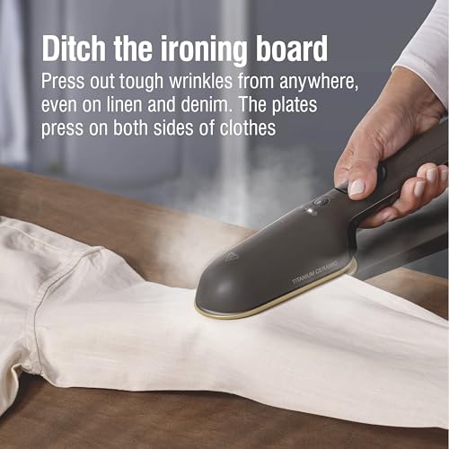 3-in-1 Handheld Garment Steamer and Press Iron with Ceramic Soleplate