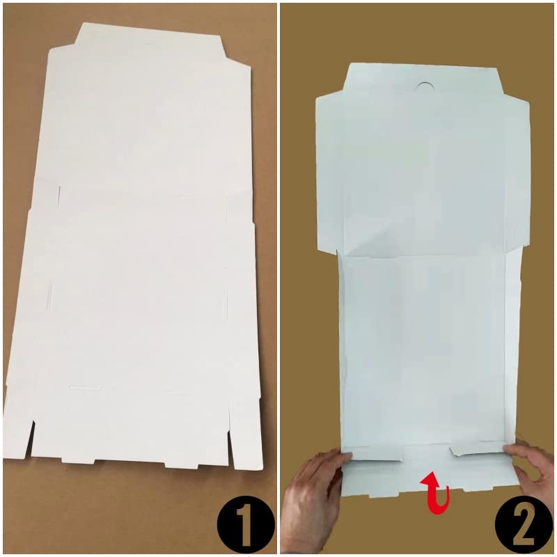 12" Premium White Corrugated Pizza Boxes Take Out Containers, DIY Decoration for Gift Box by SAI (10 Pack) (12" Length x 12" Width x 1.8" Depth)