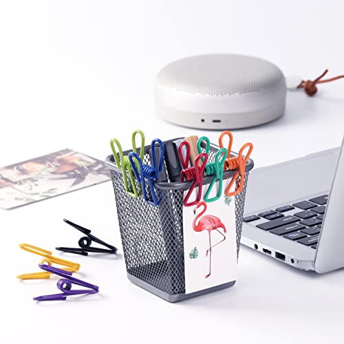 16 Pack 2-Inch Colorful Metal Chip Clips, PVC-Coated Utility Sealing Clips