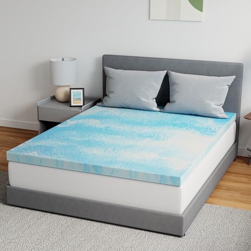 Novilla 2-Inch Cooling Gel Memory Foam Mattress Topper Full Bed Support