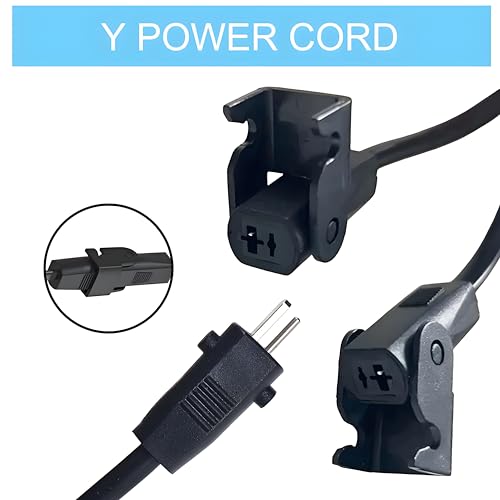 6.5ft 2-Pin Y-Splitter Power Cable for Electric Recliner and Lift Chairs