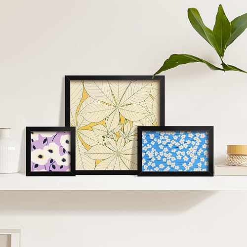 Black 4x6 Picture Frames Set of 2 - Modern Wall & Tabletop Photo Frame