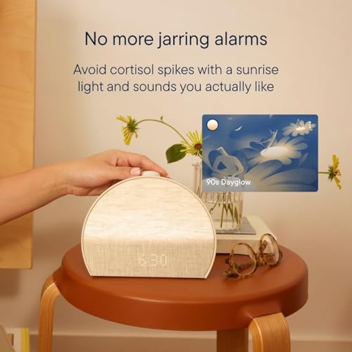 Sunrise Alarm Clock and White Noise Sound Machine with Dimmable Smart Light