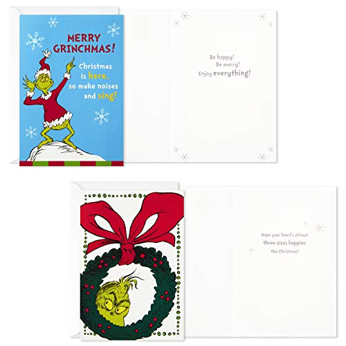 Hallmark Grinch Christmas Cards Boxed Assortment – 24 Envelopes Included