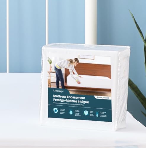 Linenspa 360 Zippered Waterproof Mattress Protector Encasement, Twin XL