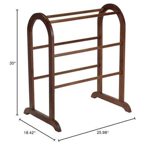 Casafoyer Eleanor Quilt Rack - Freestanding Wooden Organizer for Blankets & Towels