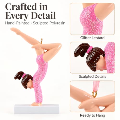 Personalized Gymnastics Ornament – 2026 Handstand Girl Christmas Tree Decor