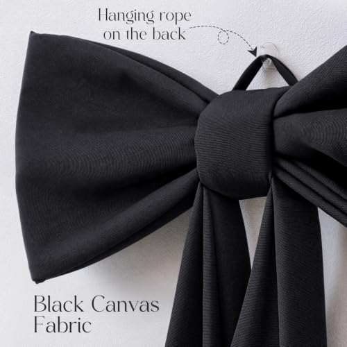 Giant Black Bow for Front Door & Wall Decor - 48 x 24 Large Halloween Bow