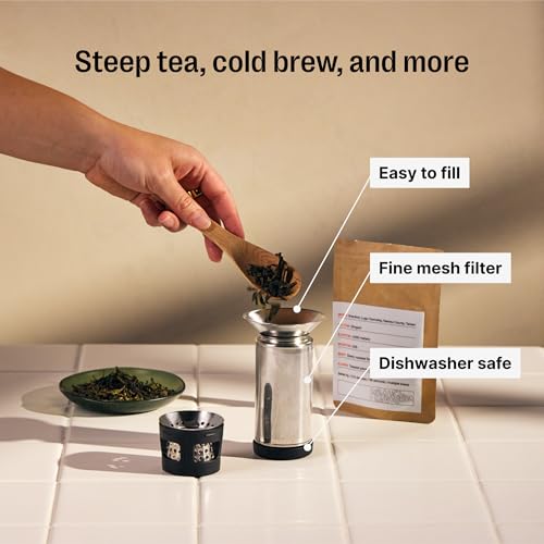 Fellow Carter Stainless Steel Tea Infuser for Loose Leaf & Cold Brew - 16 oz