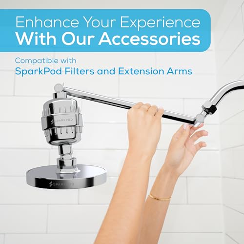 SparkPod 6-Inch High Pressure Rain Shower Head, Polished Chrome
