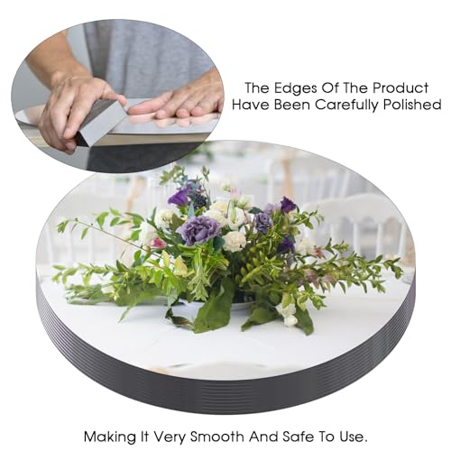 12-Inch Round Glass Mirror Centerpieces for Tables, Set of 12