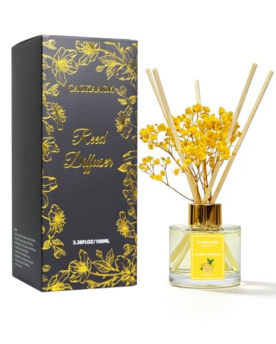 Lemon Verbena Reed Diffuser Set - 100ml Fragrance Oil with 6 Reed Sticks