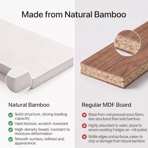 3-Tier Bamboo Corner Shelf, Small Standing Storage Organizer for Bathroom