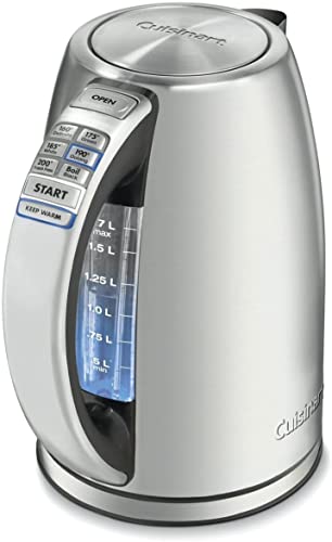 Cuisinart PerfecTemp Electric Kettle 1500W, 6 Preset Temperatures, 1.7L, Stainless Steel
