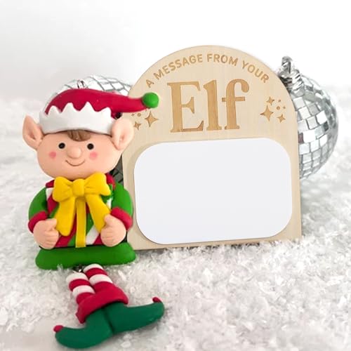 A Message From Your Elf Wooden Sign - Christmas Dry Erase Board
