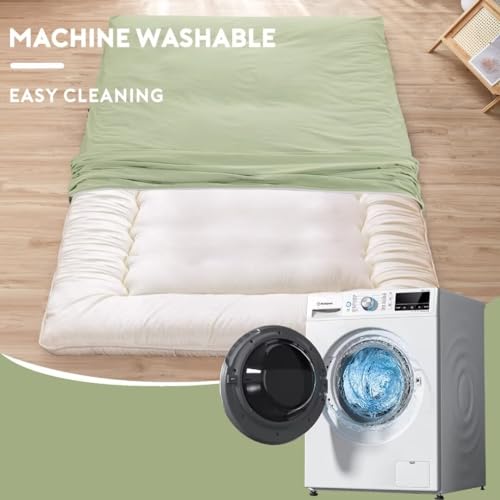 Washed Cotton Zippered Futon Cover - Soft & Machine Washable Twin