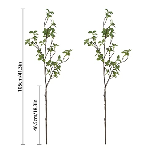 41.3-Inch Artificial Greenery Stems, Set of 2 Faux Ficus Branches