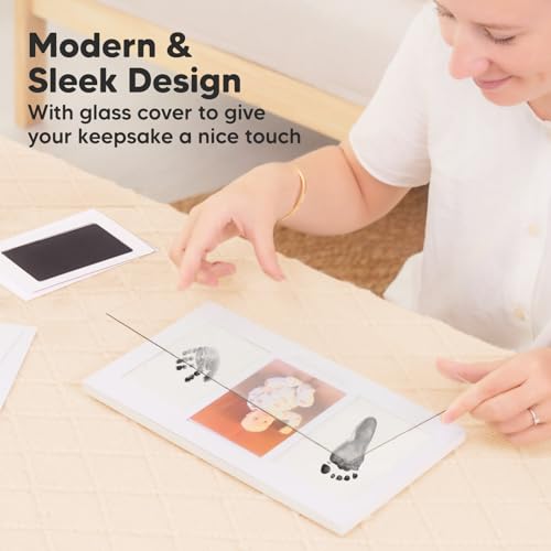 No-Mess Inkless Baby Hand and Footprint Frame Kit - Newborn Keepsake