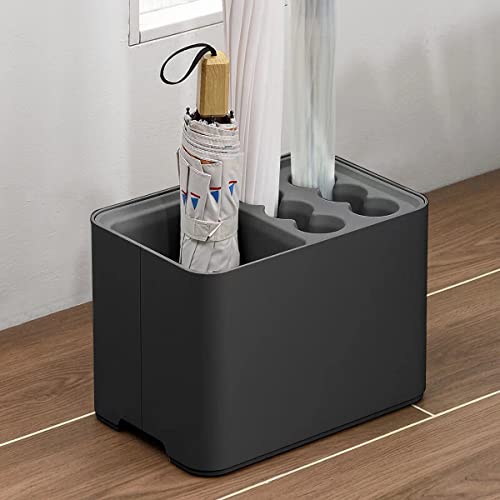 Slim Umbrella Stand with Drip Tray - Compact Entryway Organizer