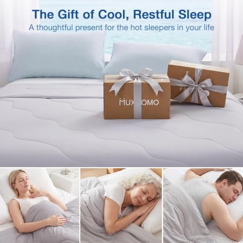 Cooling Comforter Queen Size - Lightweight Bamboo Cooling Blanket