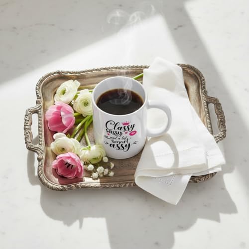 White Funny Kids' Home Ceramic Mug - Classy, Sassy & Smart Assy - 11oz