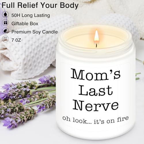 Funny Mom's Last Nerve Lavender Scented Soy Candle - Mother's Day Gift