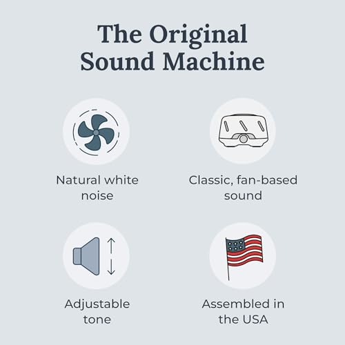 White Noise Sound Machine - Real Fan Non-Looping Sleep Aid for Adults & Baby