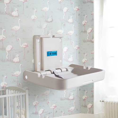 Wall Mounted Baby Changing Station - Horizontal Foldable Diaper Table