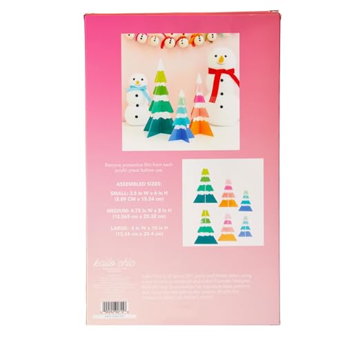 C.R. Gibson Slant 3-Piece Acrylic 3D Christmas Tree Set - Large 10" Tall (Variation: Christmas Tree)