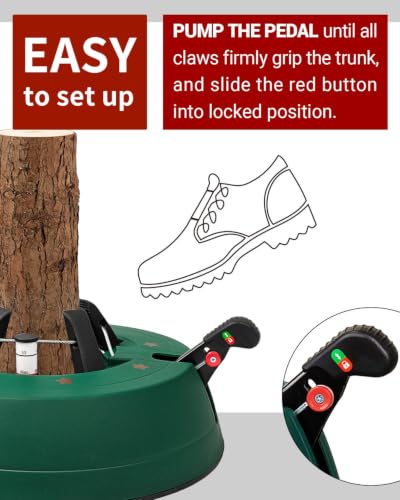 Leejec 9 Ft Christmas Tree Stand with 0.9-Gallon Water Reservoir, Universal Fit (5.5