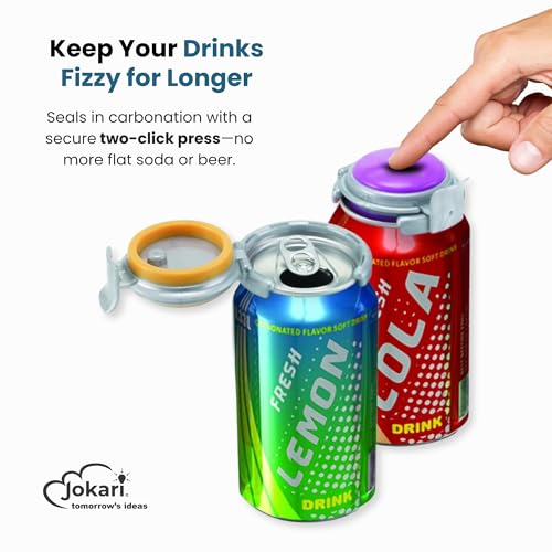 Manual Can Carbonation Saver and Fizz Keeper for 12oz Soda and Beer - 2 Pack