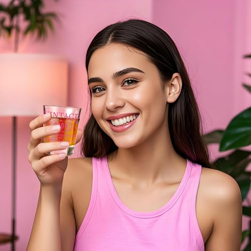 AOZITA Pink 21st Birthday Shot Glass - Limited Edition 2005 Cheers Gift for Her