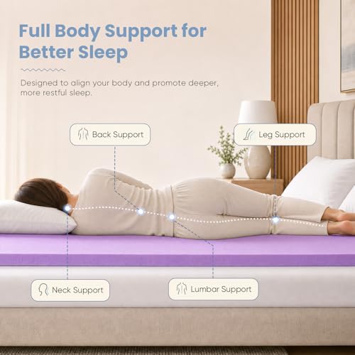 Cooling Gel Memory Foam Mattress Topper - 2 Inch Full Size