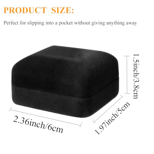 LED Lighted Velvet Engagement Ring Box for Proposal and Wedding