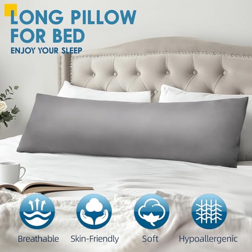 Memory Foam Body Pillow - 54 Inch Long Bed Pillow for Adults