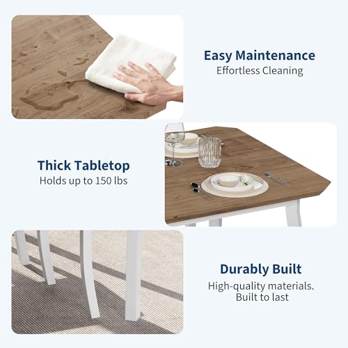 4-Piece Dining Table Set for Small Spaces, Compact Kitchen Table and Chairs