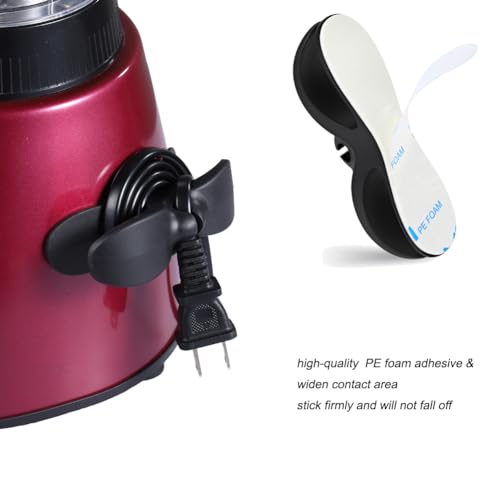4-Pack Silicone Cord Organizer for Kitchen Appliances, Adhesive Cable Wrapper