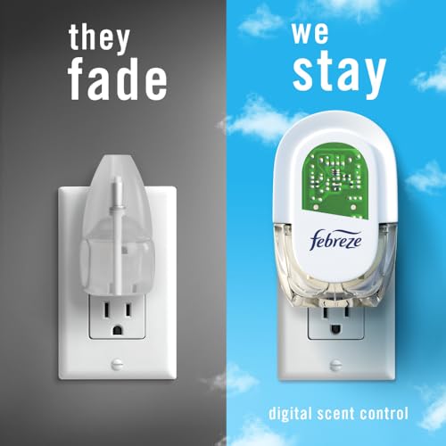 Febreze Plug Air Freshener Scented Oil Refill, Linen & Sky, 3 Count